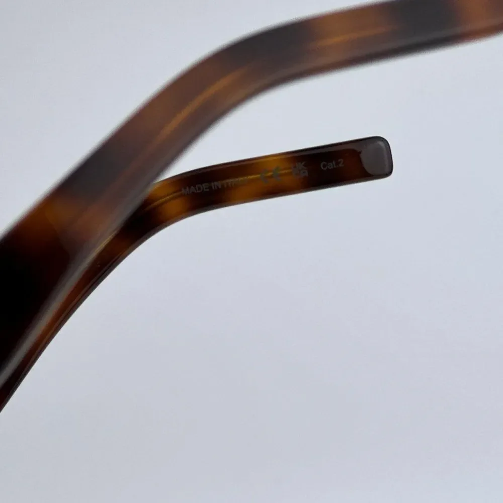 NEW Saint Laurent SL507 003 Havana Green Square Unisex Sunglasses